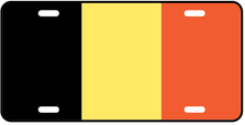 Belgium World Flag Auto Plate