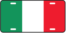 Italy World Flag Auto Plate