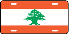 Lebanon World Flag Auto Plate