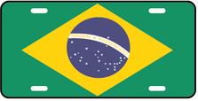 Brazil World Flag Auto Plate