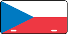 Czech Republic World Flag Auto Plate