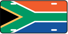 South Africa World Flag Auto Plate