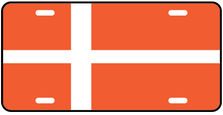 Denmark World Flag Auto Plate