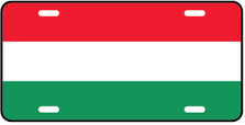 Hungary World Flag Auto Plate