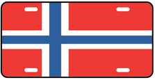 Norway World Flag Auto Plate