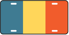 Romania World Flag Auto Plate