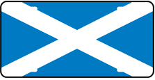 Scotland World Flag Auto Plate