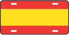 Spain World Flag Auto Plate