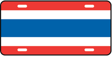 Thailand World Flag Auto Plate