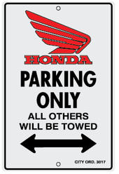Honda2 Parking Only Sign