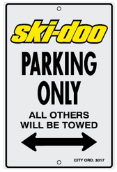 Ski Doo Parking Only Sign