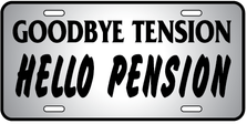 Hello Pension Auto Plate