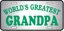 Worlds Greatest Grandpa Auto Plate