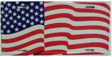 America Flag License Plate 2412