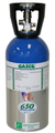 GASCO 429-16 100 PPM Carbon Monoxide, 75 PPM Hydrogen Sulfide, 2.5 % Methane (50 % LEL), 16 % Oxygen, Balance Nitrogen Calibration Gas in a 650 Liter ecosmart Cylinder