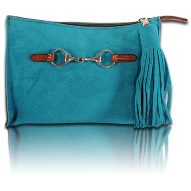 Azure suede shown here.