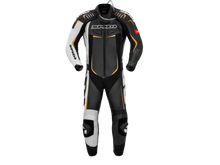 SPIDI "Track Wind Pro" Motorcycle Racing Leather Suit Black/White/Gold