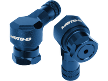 MOTO-D Angled Motorcycle Valve Stems 11.3MM - Blue