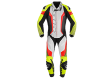 Spidi "Supersonic Perforated Pro" Motorcycle Racing Leather Suit Black/Neon