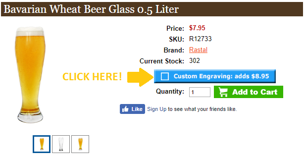 Step 1 to Ordering a Personalized Beer Glass Step 1 to Ordering a Personalized Beer Glass