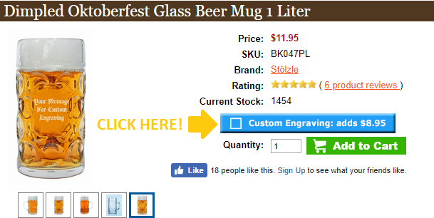 Step 1 to Ordering a Personalized Beer Mug Step 1 to Ordering a Personalized Beer Mug