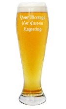 Personalized Beer Glass with Custom Message Personalized Beer Glass with Custom Message