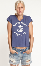 Anchor Boy Tee in Denim | Sundry at Fire and Shine | Womens Tops