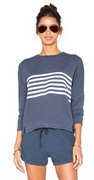 Stripe Pullover Denim and White | Sundry at Fire and Shine | Womens Tops