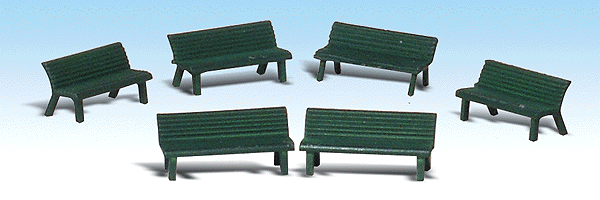Woodland Scenics 1879 HO Scale Park Benches 6 pc