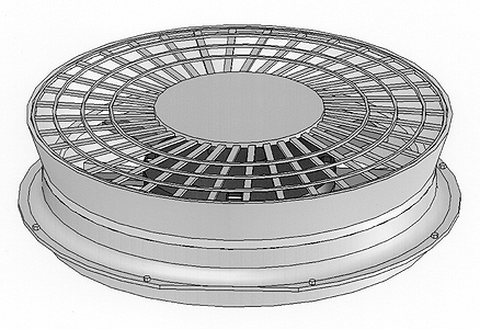 Cannon 1708 HO Detail Part Flare top Thin wall Radiator Fans For EMD GP20