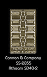 Cannon 2035 HO Scale Detail Part Photo-Etched Brass EMD Engine Step Set For Athearn SD40-2