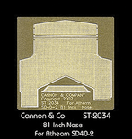 Cannon 2034 HO Scale Detail Part Photo-Etched Brass EMD Safety Tread Kit Nose Only For Athearn SD40-2 w/81" Nose