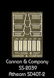 Cannon 2029 HO Scale Detail Part Engine Step Set Photo-Etched Brass For Athearn SD40T-2