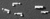 Cannon 1552 HO Scale Detail Part EMD Cab Door Lock - Wiper Motors