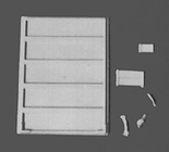 Detail Associates 6301 HO Scale Superior Panel Doors pkg(2) 6 x 8'3" 5-Panel