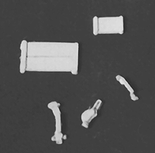 Detail Associates 6213 HO Scale Boxcar Parts Handles, Hatches & Tack Boards Assortment pkg(14)