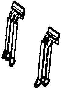 Details West 266 MU Cables 3-Cluster, All Roads pkg(4) Ho Scale 