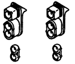 Details West 101 Headlight Sets - SP - Mars Lights, Pre-1958 Hood Units Double End pkg(8) Ho Scale 