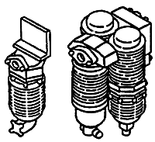 Details West 226 Salem-Type Air Filter Set pkg(2) HO Scale