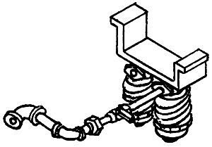 Details West 248 GE Type Air Filter Set w/Mount & Pipes HO Scale