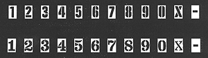 Detail Associates 2601 Number Board Stencils Photo-Etched Brass pkg(2) HO Scale 