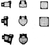 Detail Associates 1509 MU Receptacles Modern Set Ho Scale