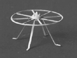 Detail Associates 1804 Radio Antennas - Wagon Wheel pkg(3) Ho Scale