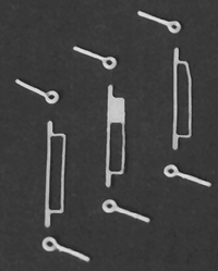 Detail Associates 2304 Wind Deflector Set 3 Styles, Photo-Etched Brass Ho Scale