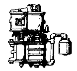 Cal Scale 240 Steam Loco Air Compressor (Brass Casting) Westinghouse Cross Compound Ho Scale