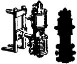 Cal Scale 256 Steam Loco Air Compressor (Unpainted Brass Casting) Single Phase - 9-1/2" w/Mounting Bracket HO Scale