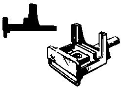 Cal Scale 279 Steam Loco Headlight Mounting Bracket (Brass Casting) CNW Style - Center Mounting Ho Scale