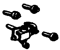 Cal Scale 308 Steam Loco Blow-Offs & Plugs (Brass Castings) Ho Scale