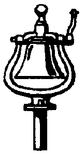 Cal Scale 329 Steam Engine Bell w/Bracket (Brass Casting) Old Style w/Ball Top (Rigid) Ho Scale
