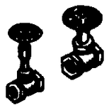 Cal Scale 361 Globe Valves 2" & 3" (Brass Castings) Ho Scale